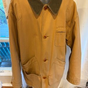 L.L. Bean Men's Brown Jacket with Dark Collar